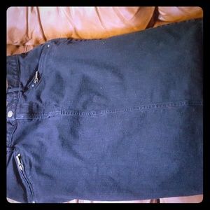 ralph lauren black denim skirt sz.10